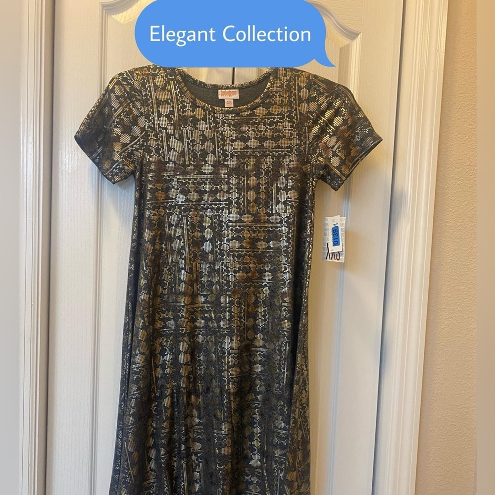 NWT LuLaRoe Elegant Collection XXS Carly Dress - 9034